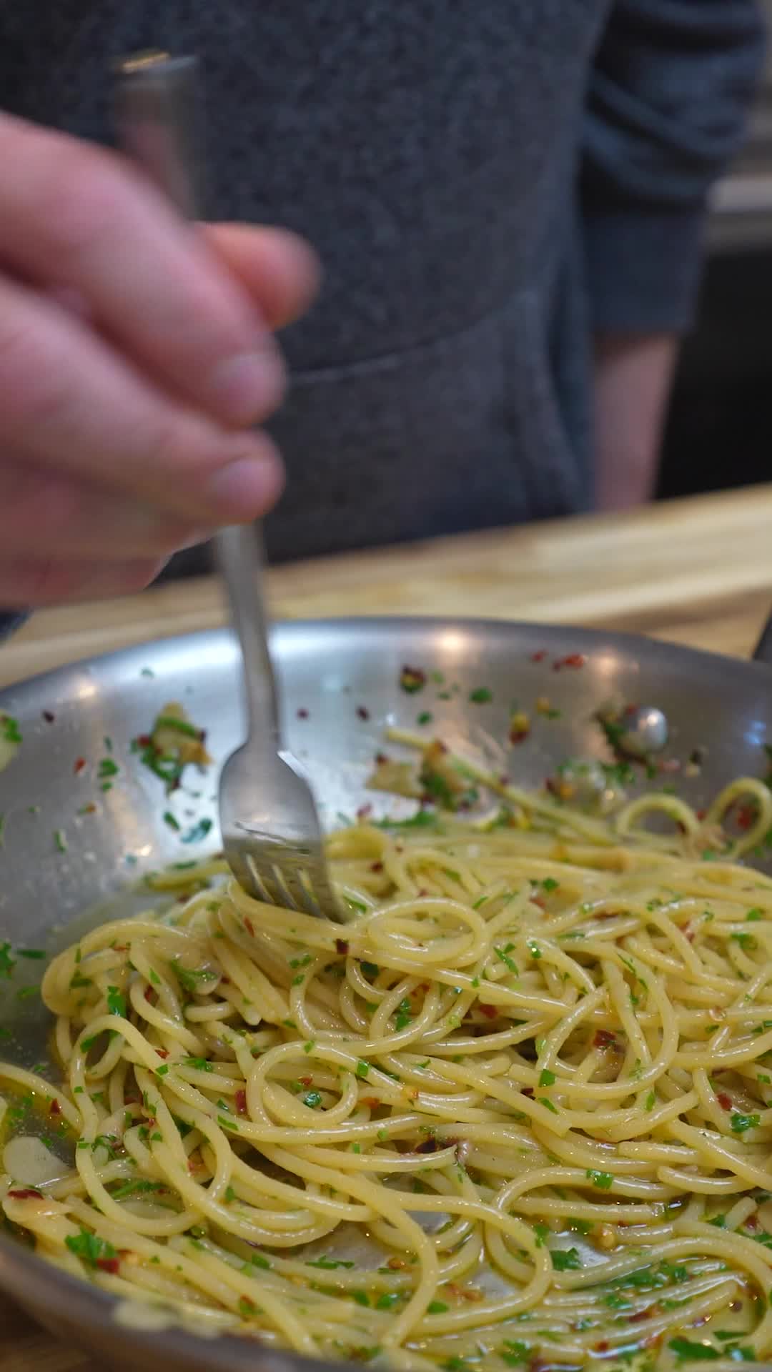 @thomasgcooks — Spaghetti aglio e olio is my favorite late night pasta #food