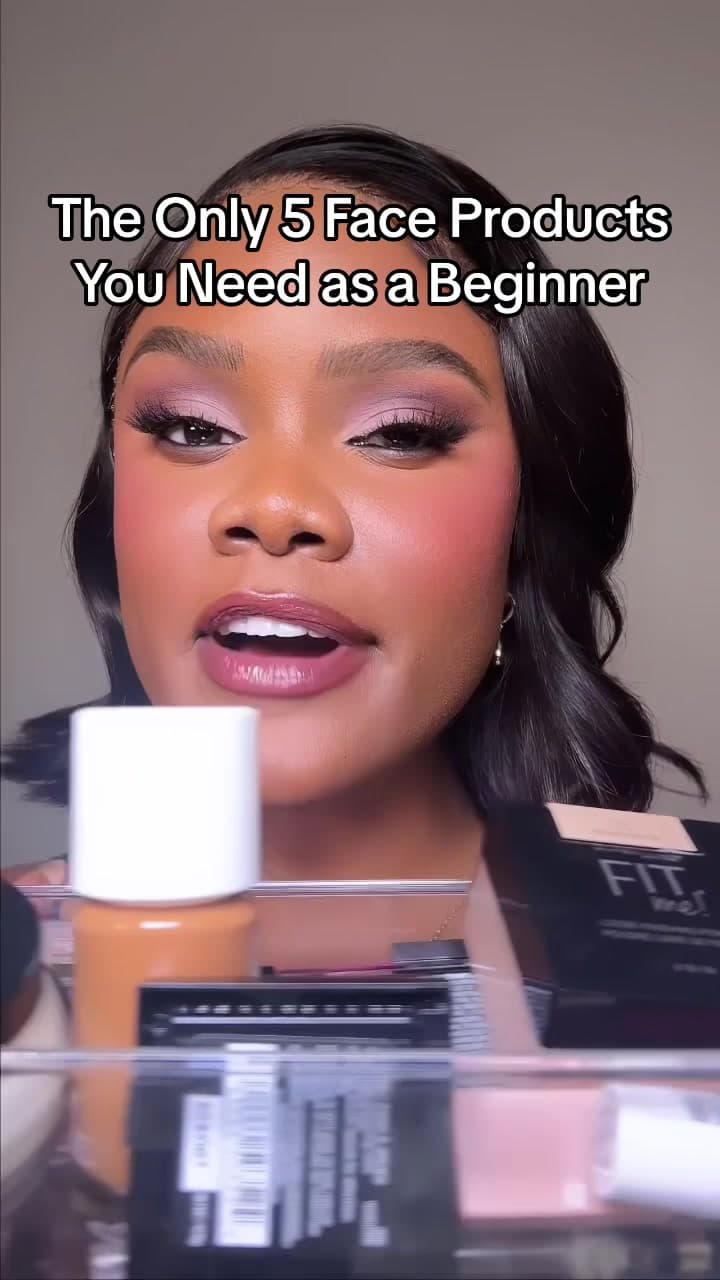 @alejayofficial — Replying to @KW here are 5 face products you would need as a beginner to get started with your makeup journey ✨😊