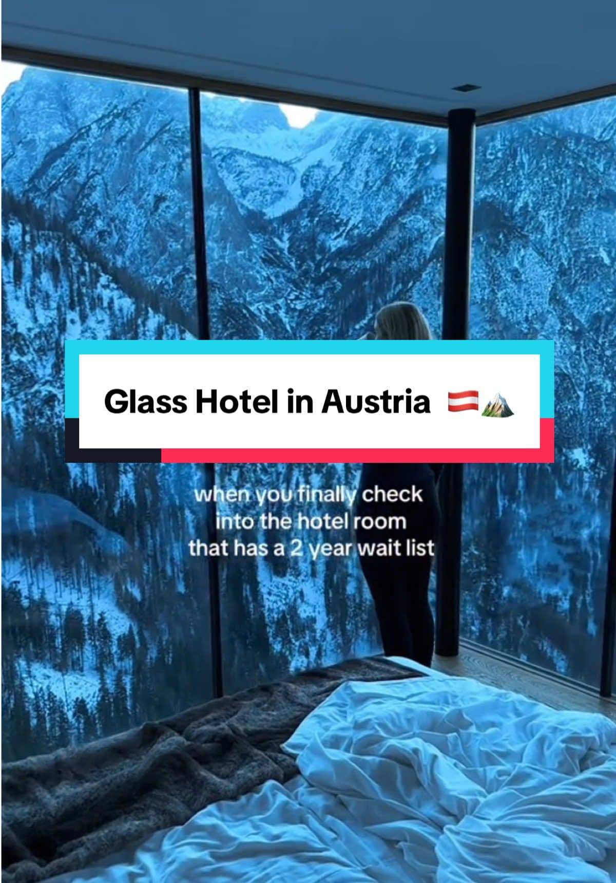 @destinationinspiration — #stitch with @LAURA | Travel 🦋 This is one of the prettiest hotels in the Alps! 🏔️❄️