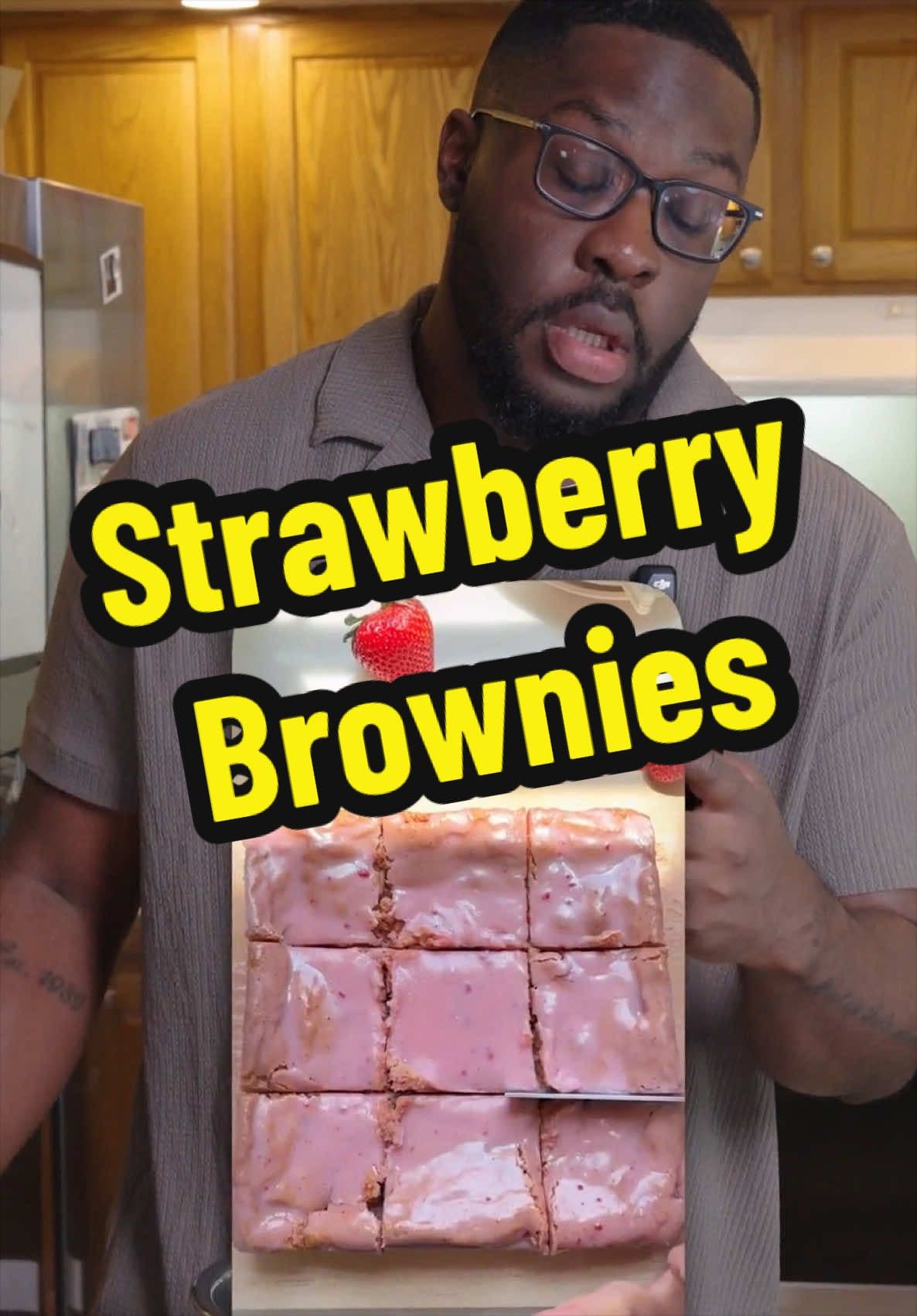 @s_johnson_voiceovers — @adrianna broke the internet with these Strawberry Brownies! I know my icing isn't mixed well but it made Snack Daddy happy either way! THIS is a banger! THIS is perfection. THIS is Damn Near Delectab