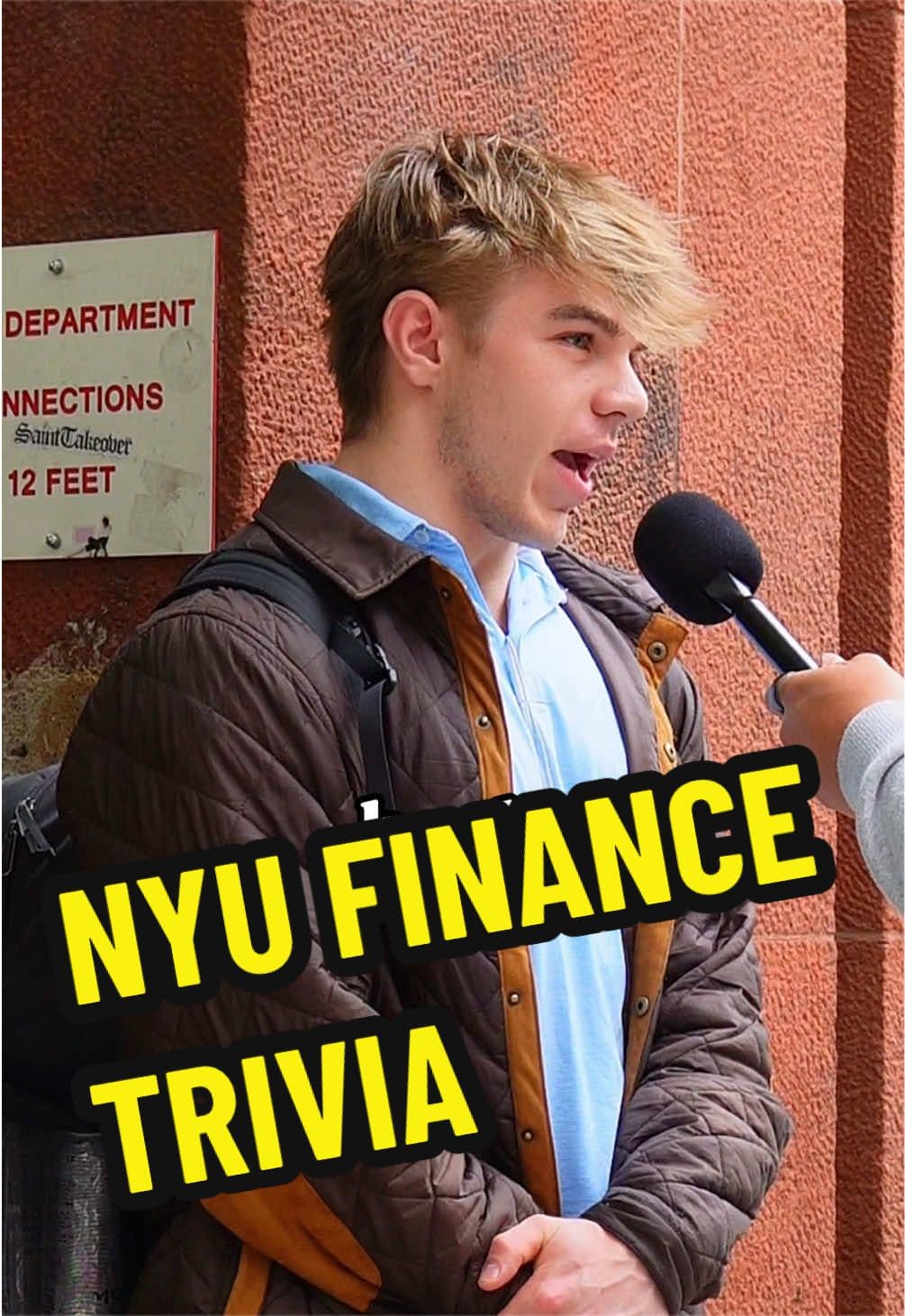 @voodies — NYU Finance Trivia | Did you get the last one? #nyu #finance #streetinterview #manonstreet #manonthestreet 
