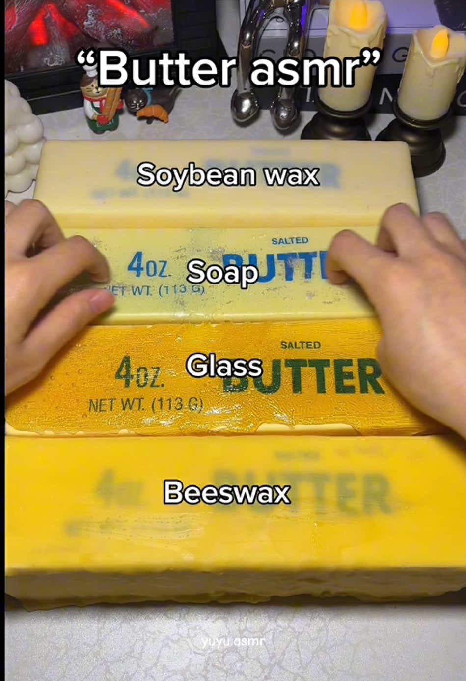 @yuyu5459 — Which butter is the best?🧈😋#squishy #wax #butter #asmr #diy 