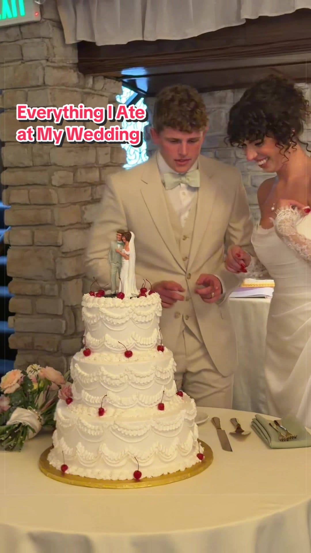@tommywinkler — Replying to @hidevalo_ Food tastes better when you’re married😋 @Jessica Winkler #justmarried #wedding #food #thefoodguy #weddingcake @From Someone | Wedding Content 
