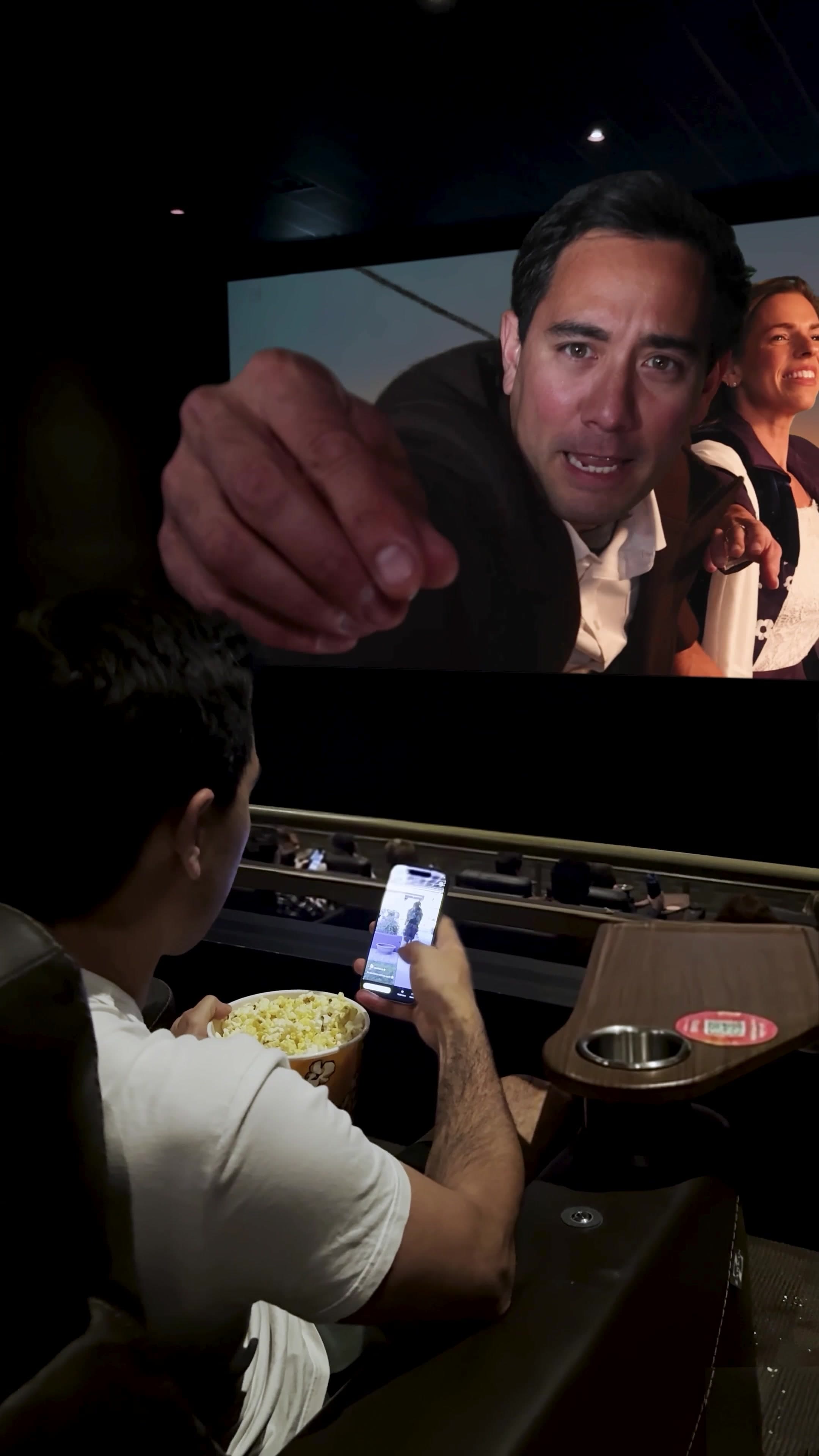 @zachking — Is it ok to be on your phone during a movie? 🍿 