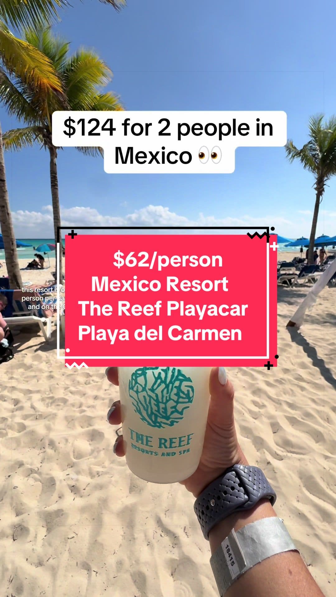 @sunnysidefl — $124 for 2 people at a resort in Playa del Carmen — and it gets cheaper with the TikTok summer sale 🌴