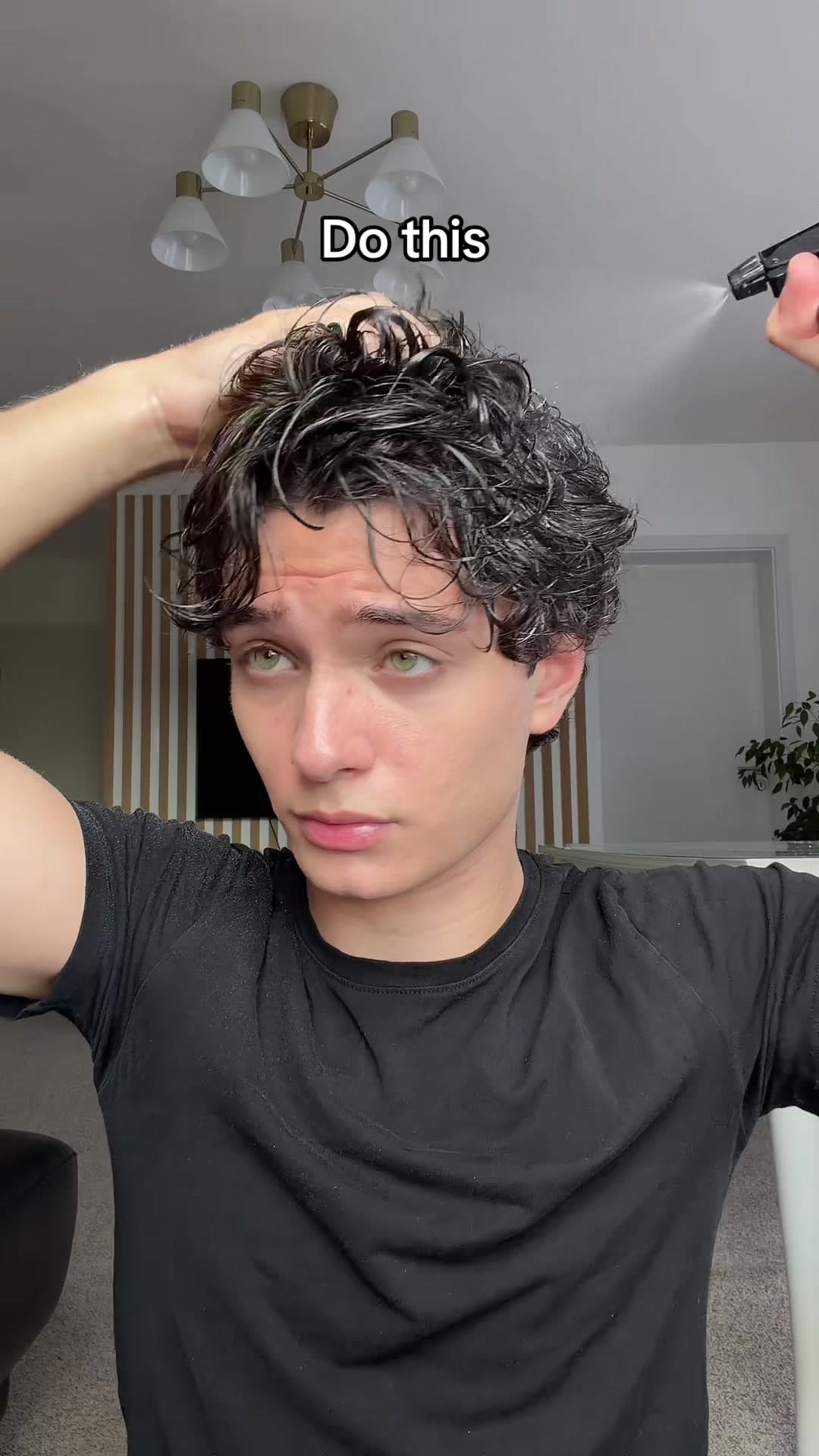 @alim_kh0 — Straight hair to curly hair #hairstyle #curlyhair #natural 