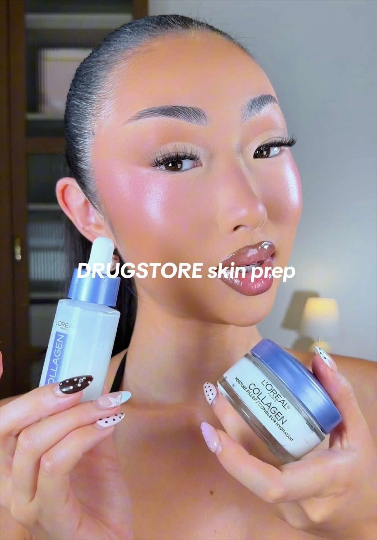 @itsbabykelz — you’re sleeping on drugstore skincare!!! sorry I said it 👀 you don’t need to spend hundreds of $$$ on skin prep for a glass base and @loréal paris usa proves that ✨ #lorealparispartner #lorealcollage