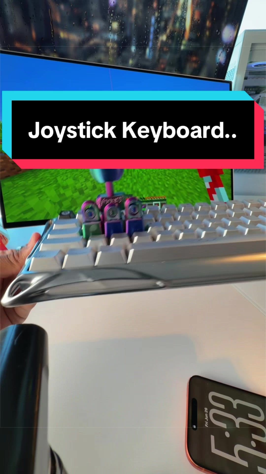 @carterpcs — I swapped my keyboard’s WASD with a joystick.. #carterpcs #tech #keyboard #3dprinting #gaming 