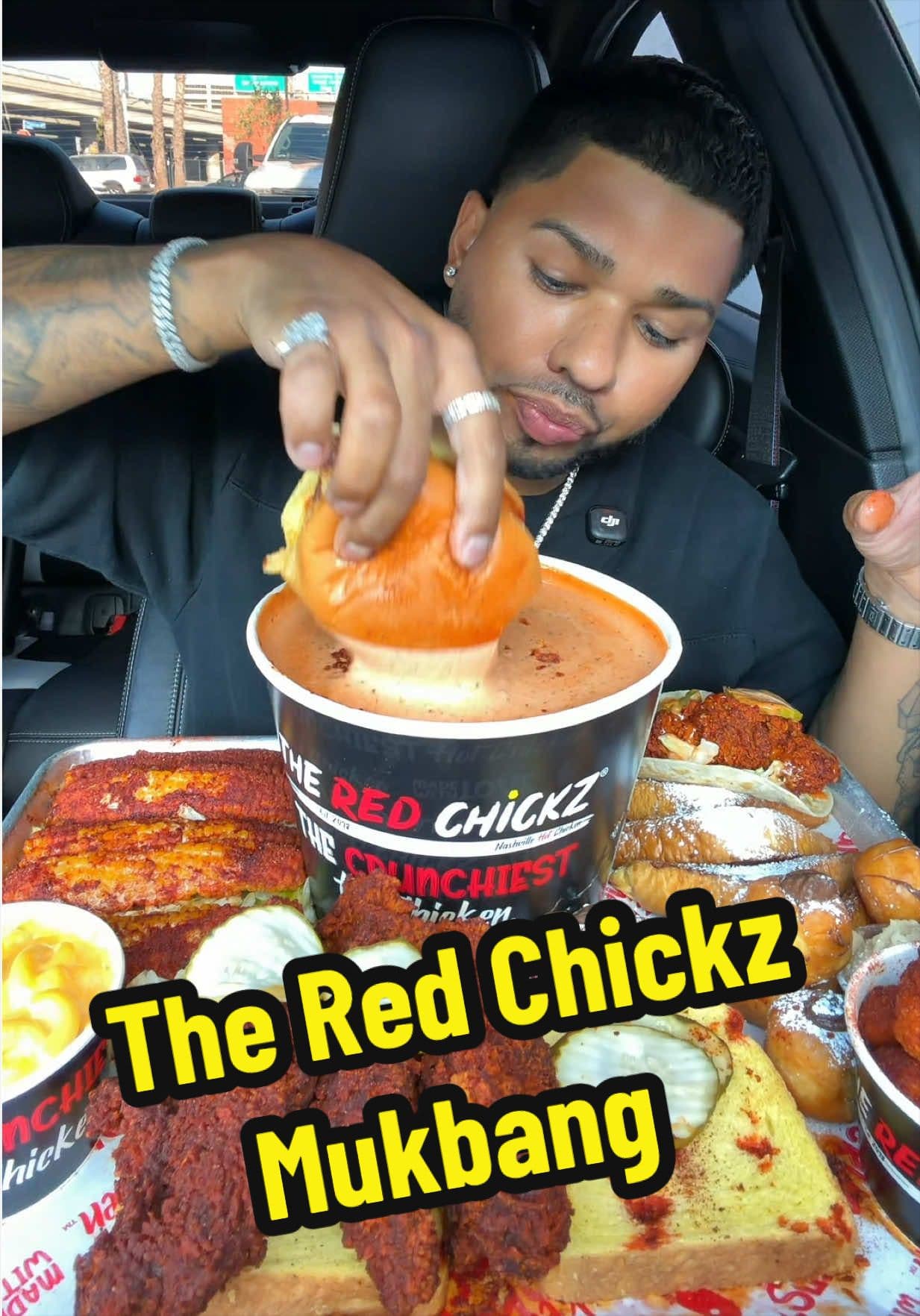 @thenoemurillo — @TheRedChickz mukbang #eatwithme #asmr #foodie 