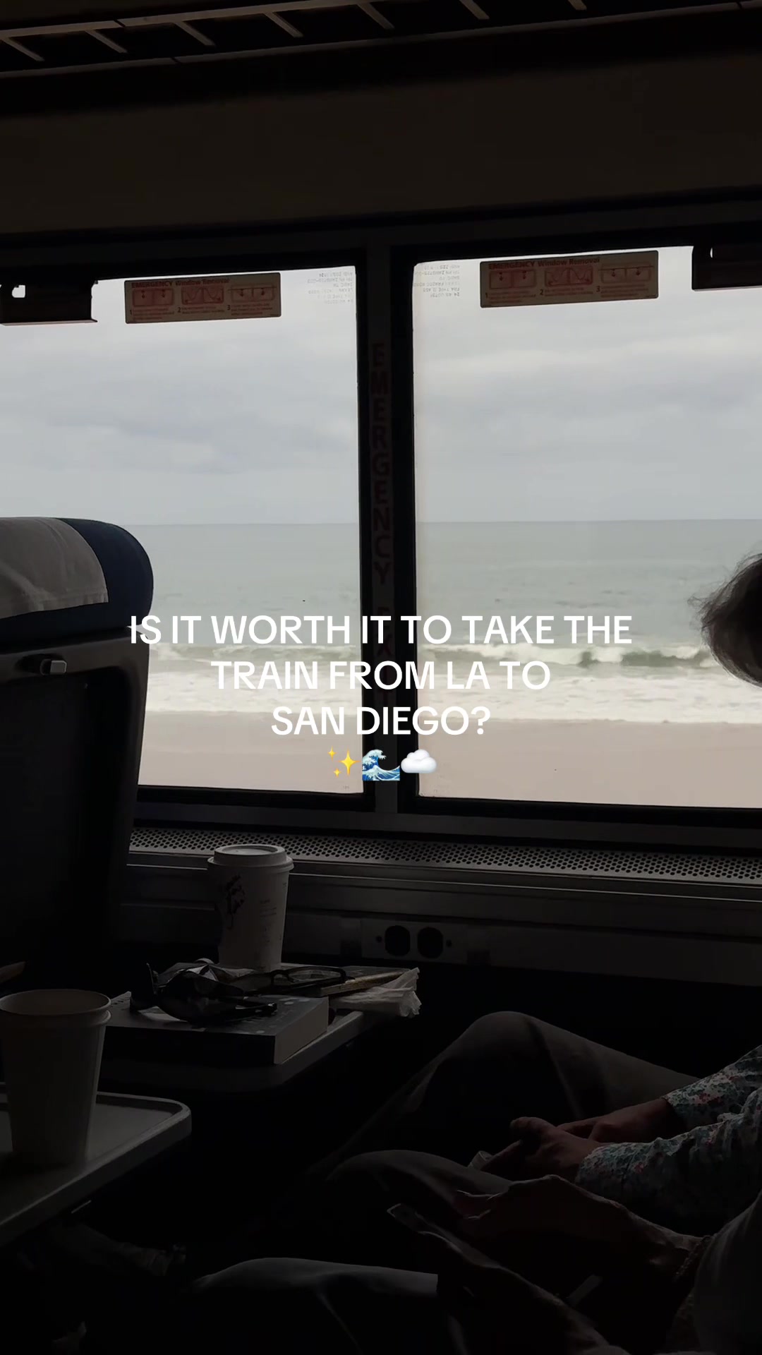 @vxledw — here’s what its really like on the surfliner train from LA to San Diego #amtrak #sandiegocalifornia #losangeles 