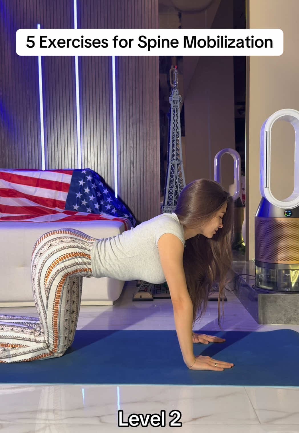 @lerabunsfun — Doing these exercises is incredible for spine mobility! The higher level that you achieve in the stretches, the better results you will see in back pain prevention!🧘‍♀️