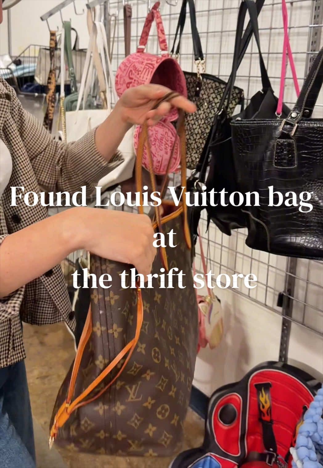 @coachbyana — I can’t believe I found Louis Vuitton at the thrift store today for $16 🥹 #thrifting #thriftfinds #goodwillfinds #lvneverfull 