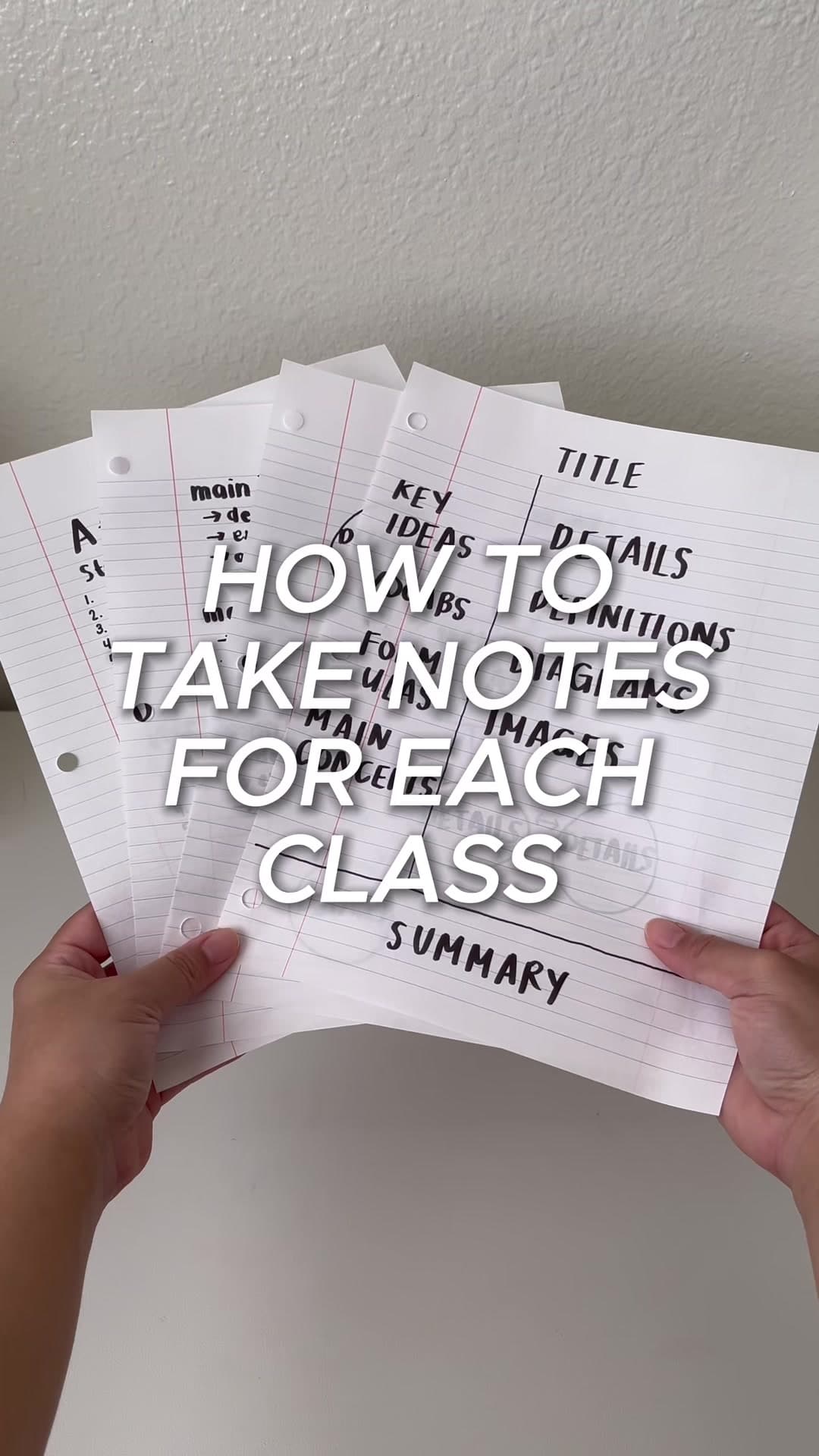 @studywithlizzz — different class = different notes style. try these notetaking tips! 