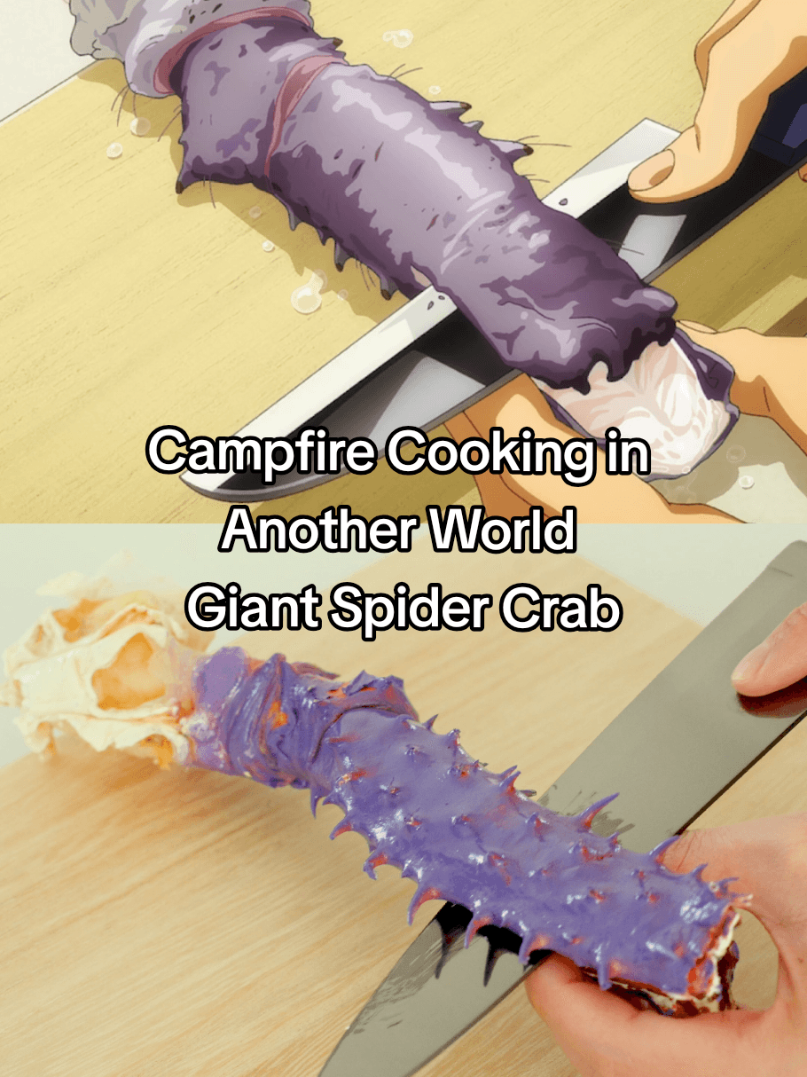 @two.plaid.aprons — Grilled (Giant Spiders) Crab Legs 🦀 from Campfire Cooking in Another World with My Absurd Skill!