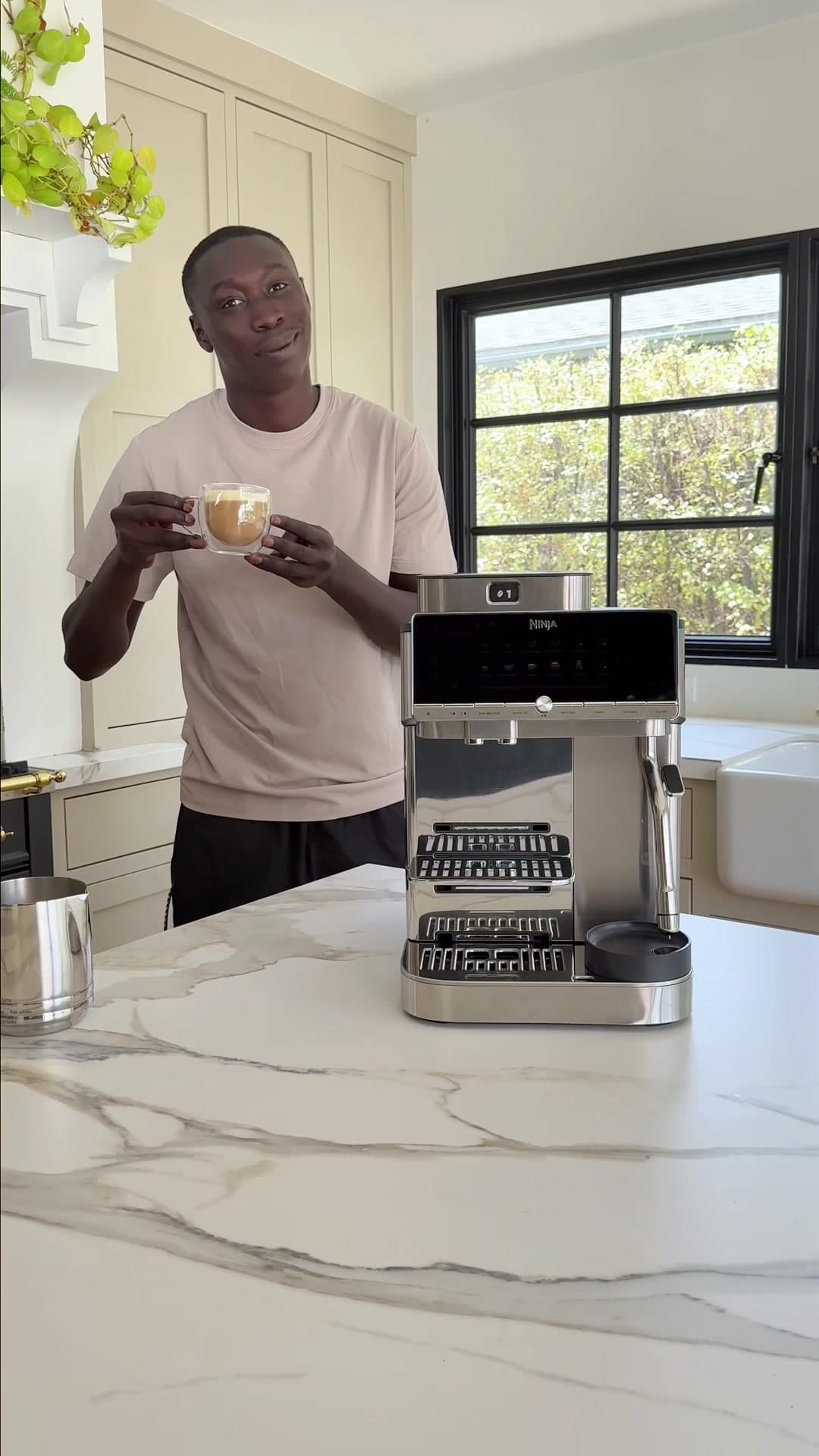 @khaby.lame — Maybe...just let @Ninja Kitchen AutoBarista do it? ☕🤷🏿‍♂️ #ninjapartner #handsdown 