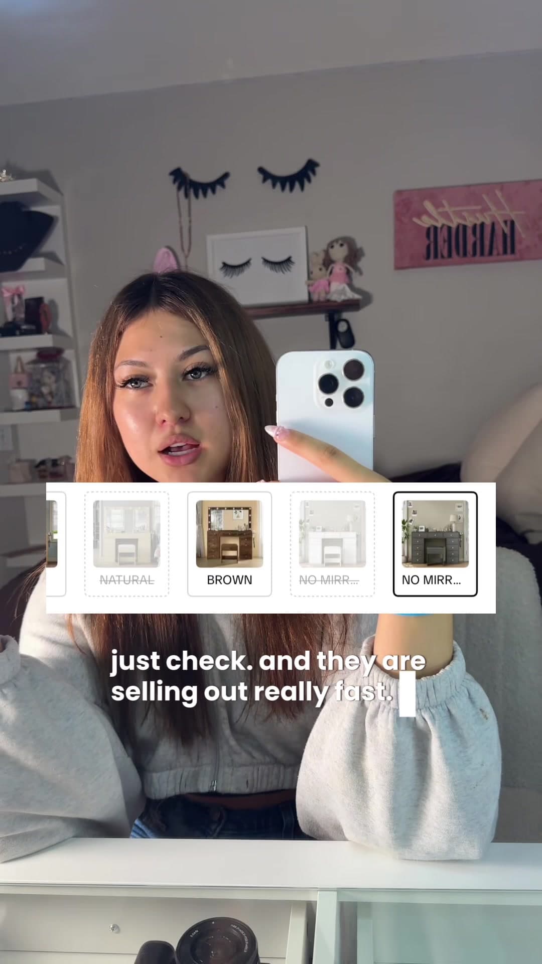 @leilanii_02 — my fav vanity is on sale 😩🤌🏼 #vanity #makeupvanity #roomtour 