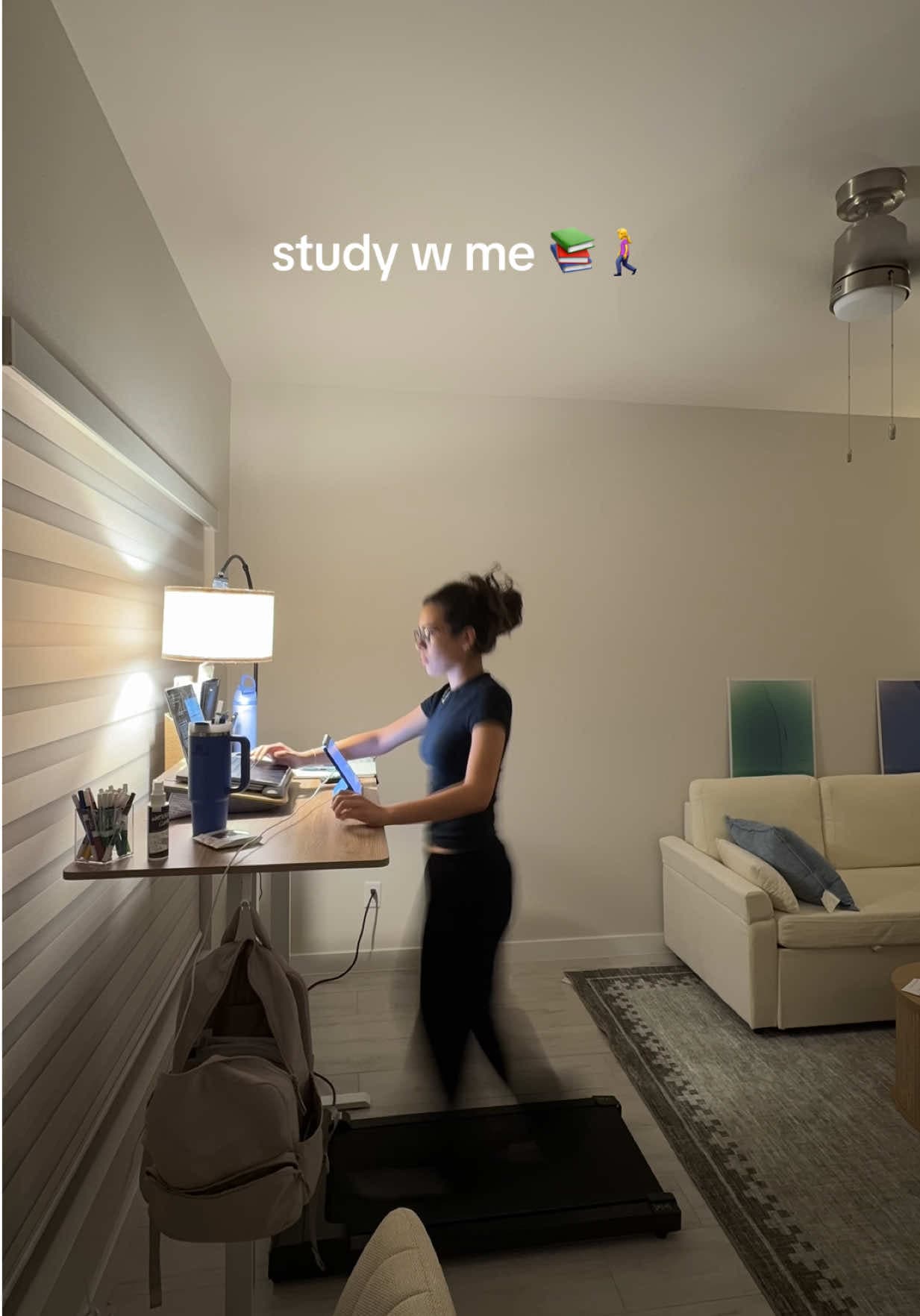 @yayavillg — walking pad🤝standing desk #studywithme 