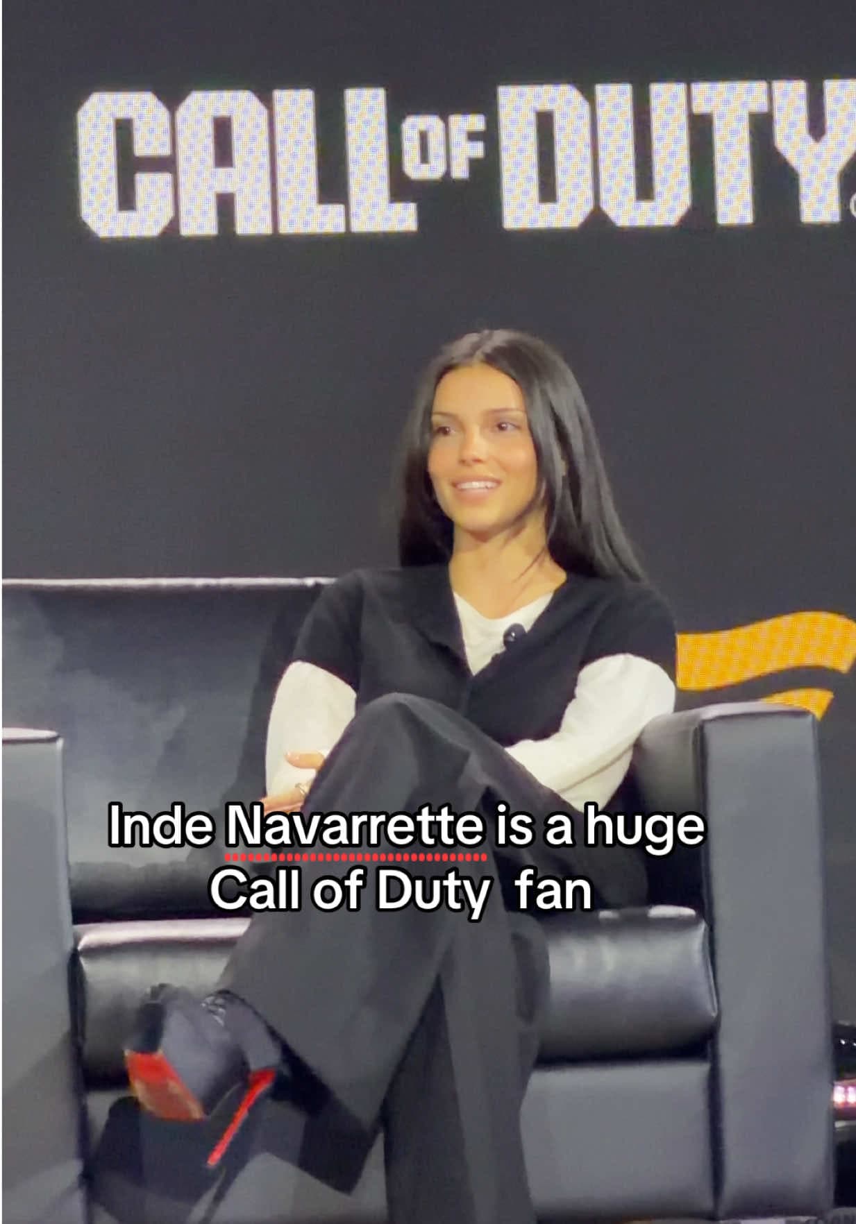 @thedemetriaobilor — EXCLUSIVE: Inde Navarrette talks favorite  Call of Duty game modes at Fanatics Fest in NYC #indenavarrette #fanatics #nyc #CallofDuty #COD_Partner