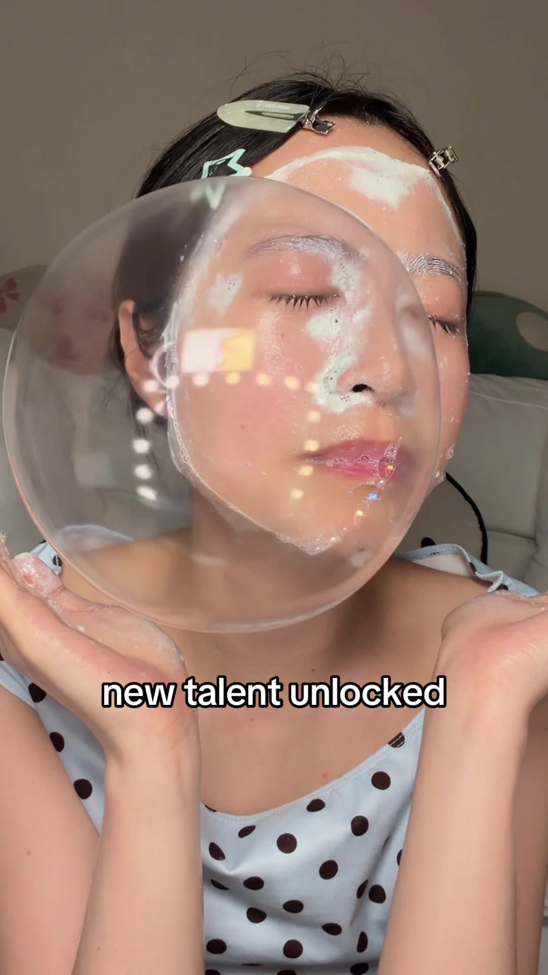 @milkydew — Cleanser bubbles don’t scare me anymore 🙈 Me trying to stay calm the entire time #skincareroutine #cleanser #bubble #koreanskincare #skincaretips 