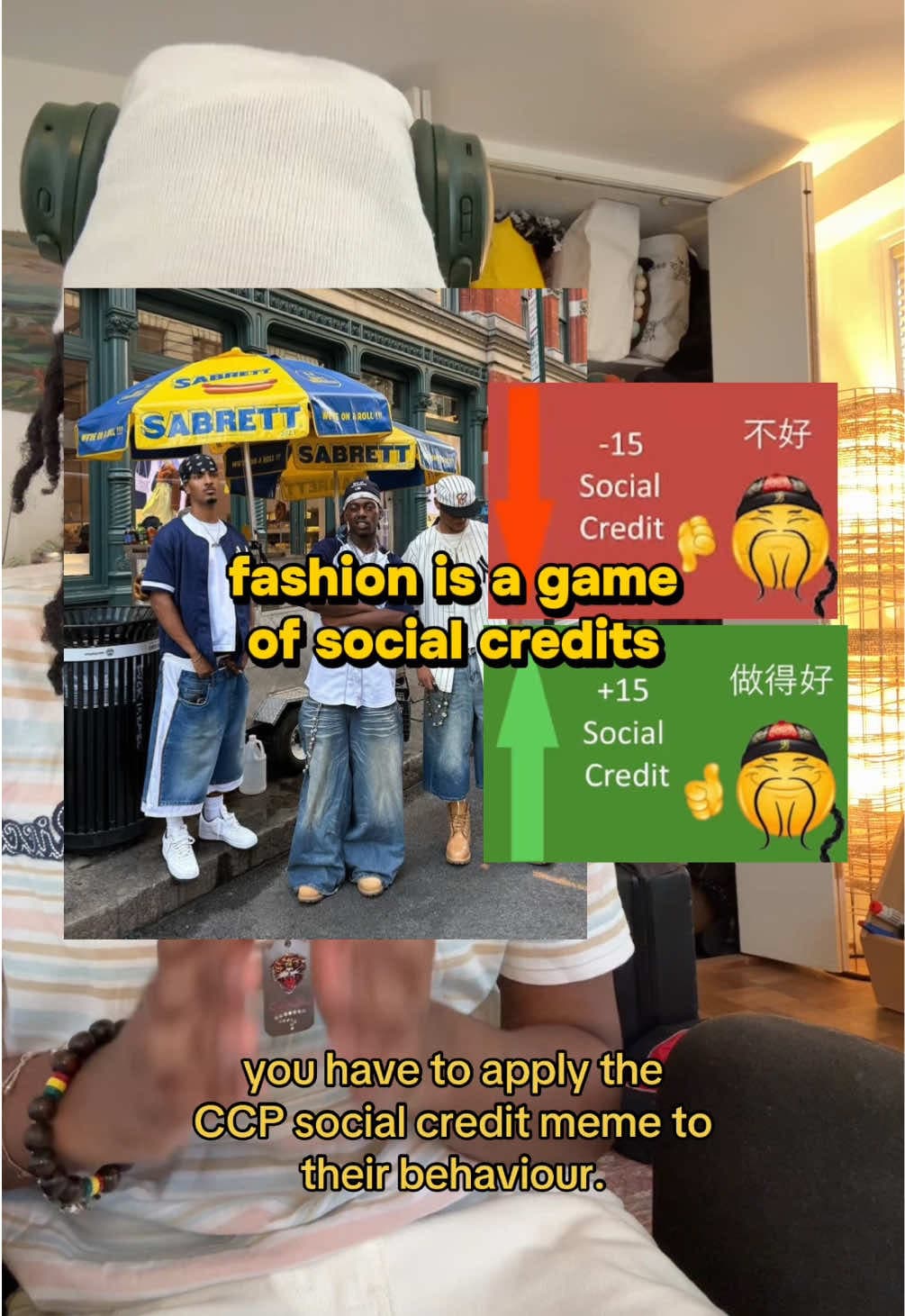 @logik0007 — fashion is a game of social credits #fyp #fashion #fashiontiktok #fashionopinions #streetwear menswear womenswear trendy clothes meme 