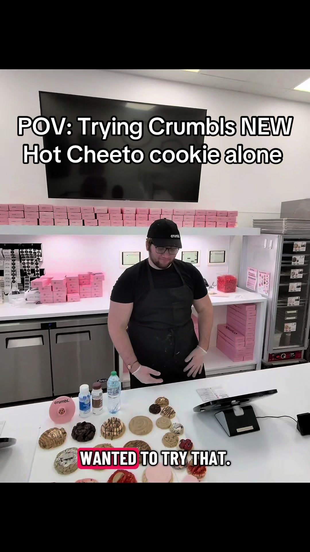 @price.eats — Trying @Crumbl NEW Hot Cheeto cookie alone. Trying crumbl’s new flamin’ lime crunch cookie. This hot Cheeto cookie threw me off. #crumbl #crumblecookie #pov #vlog #hotcheetos 