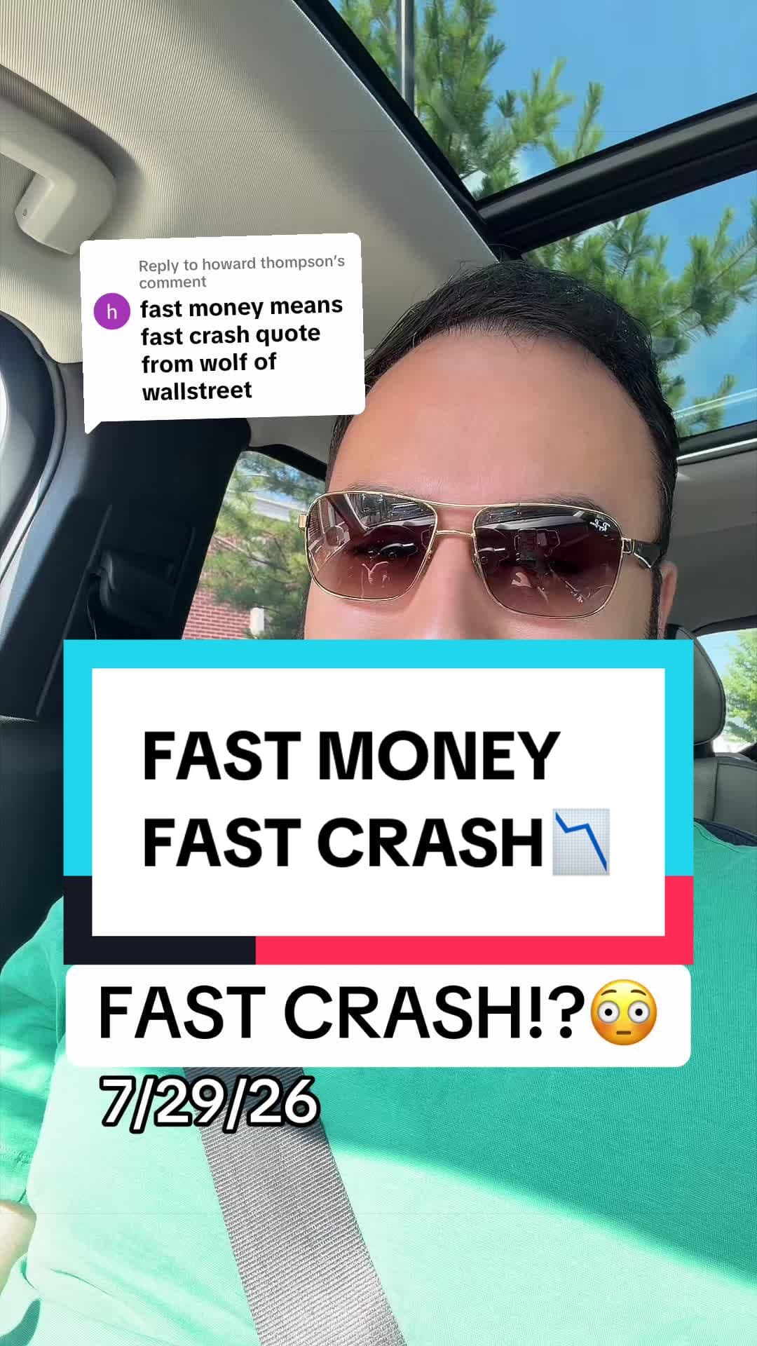 @stastalksstocks — Replying to @howard thompson Fast Money Means Fast CRASH!?📉