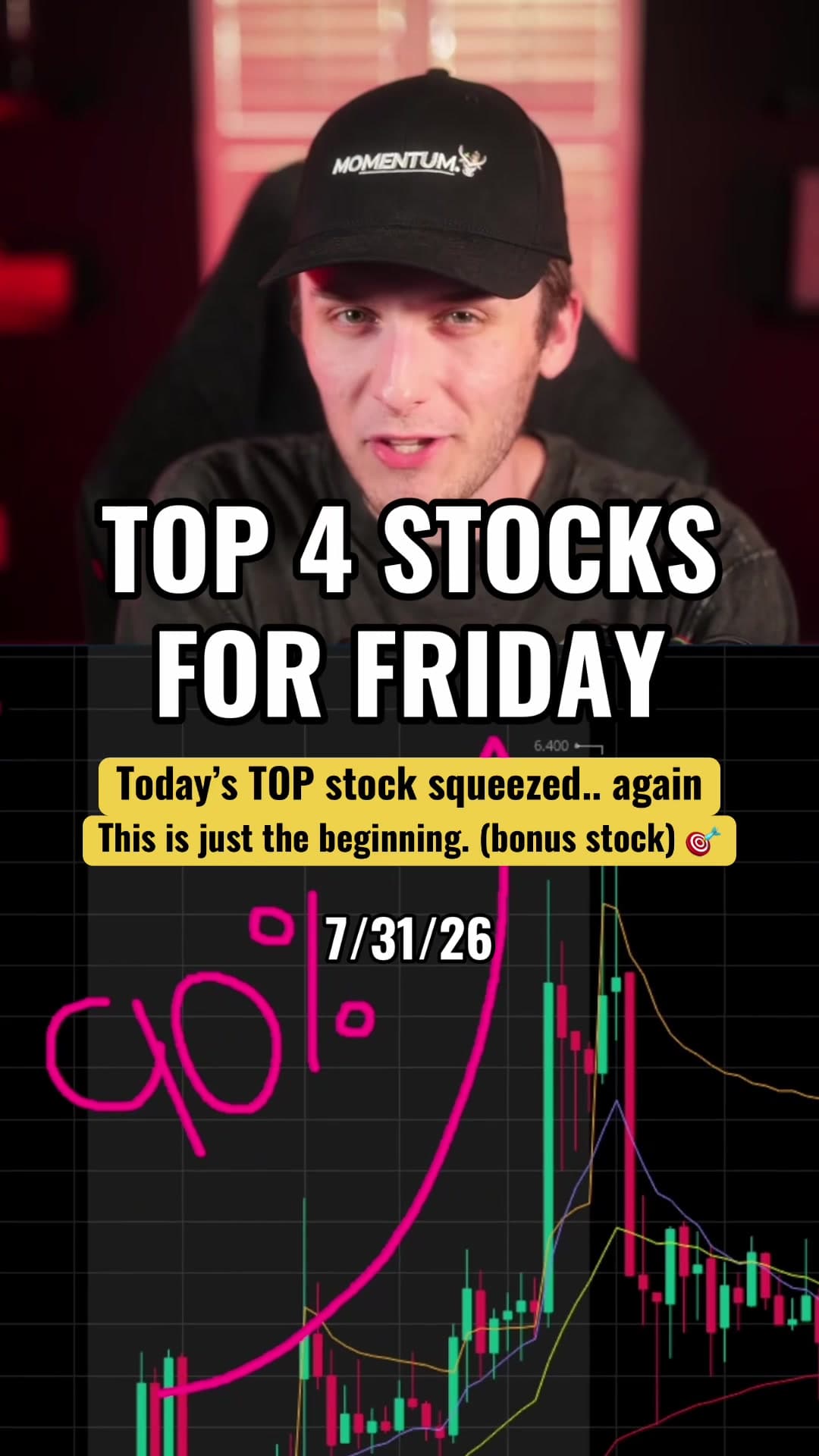@momentum.official — TOP 3 STOCKS FOR FRIDAY 7/31/26 TRADING DAY WATCHLIST