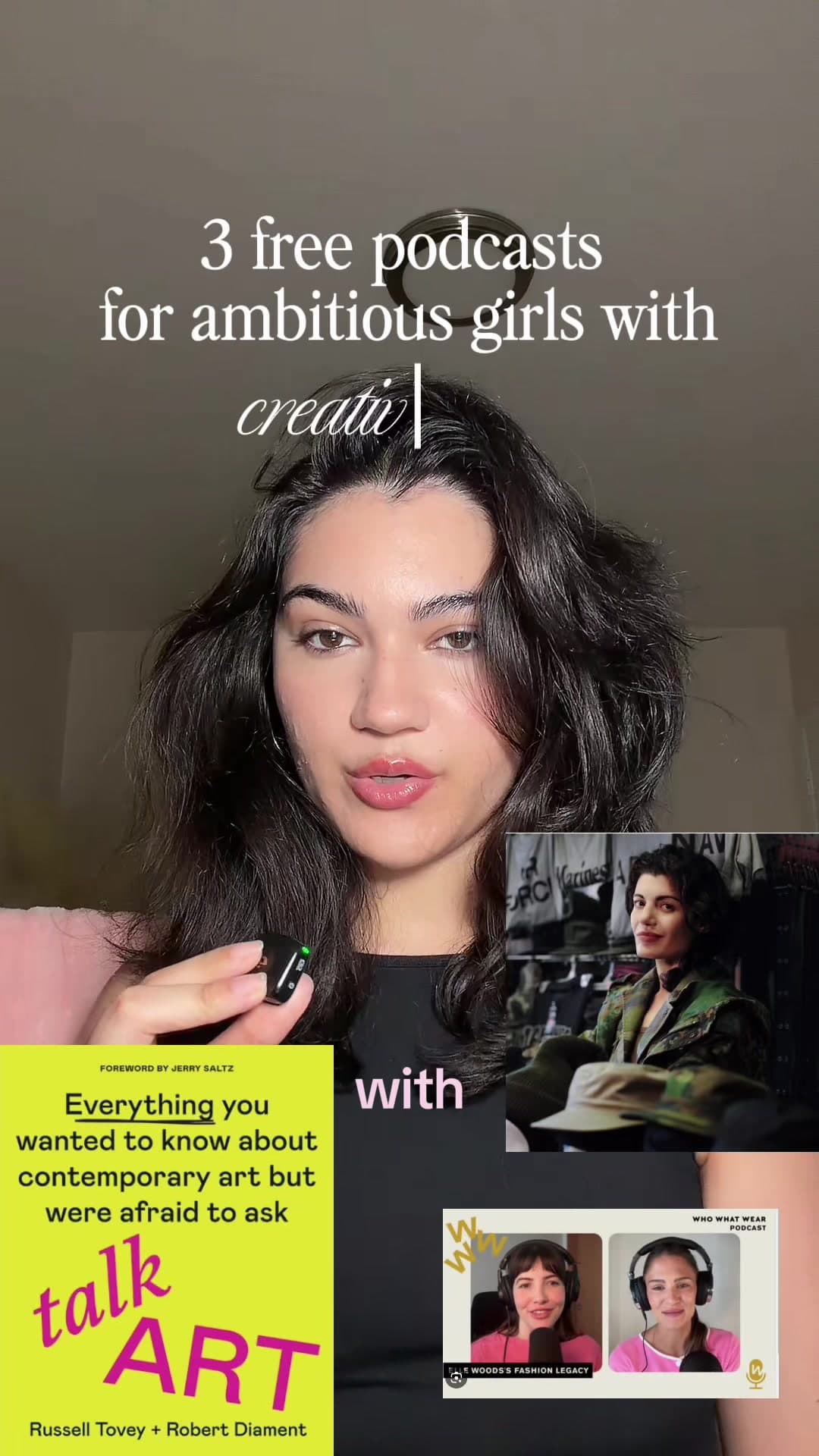 @itsanamcara — #podcastrecommendations #podcastsforwomen #arttok #ambitiouswomen #freeresources