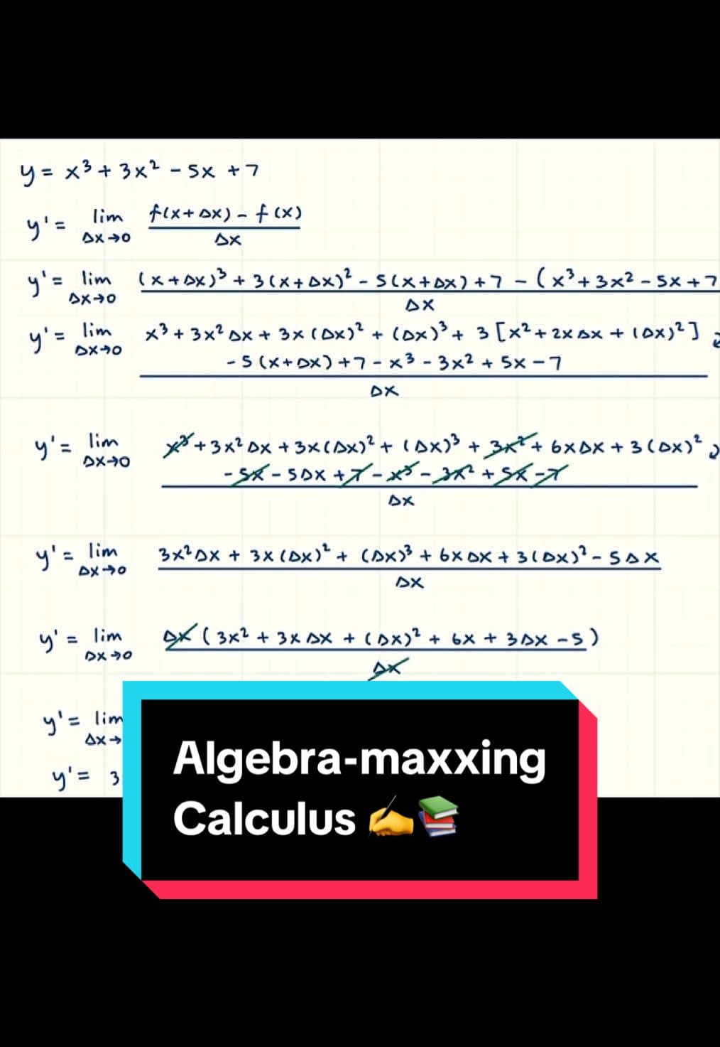 @luna_vlab — Why do calculus normally when you can algebra-maxx one formula until the problem gives up?