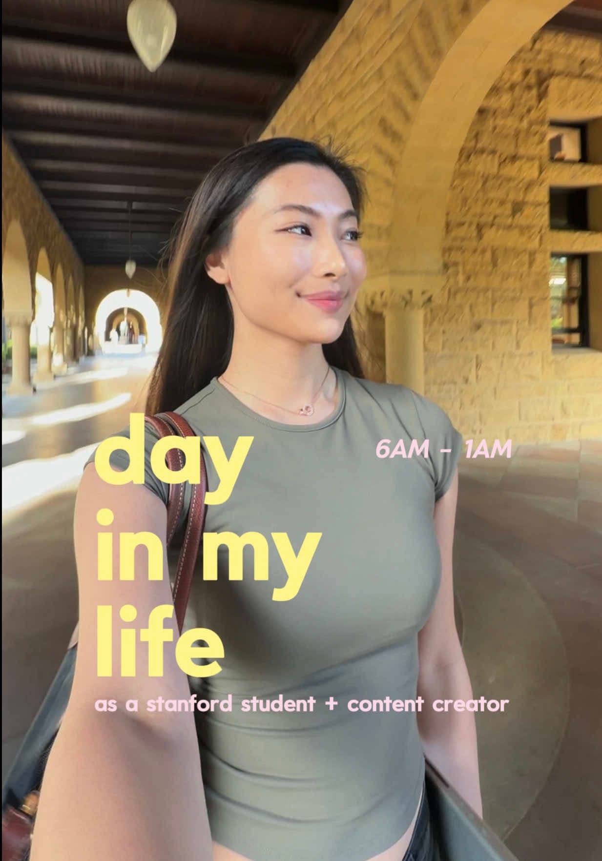 @mia_yilin — welcome to another day in my life as a computer science student at stanford + content creator! ✨👩🏻‍💻