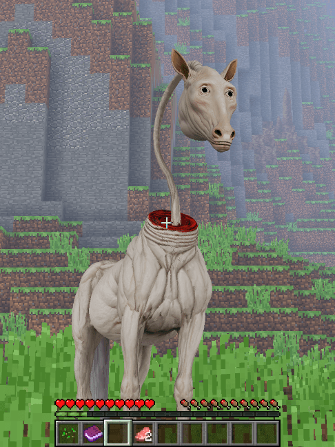 @leycraft23 — Sobreviví a CREEPY HORSE en Minecraft Parte Final #longhorse #creepy #minecraftterror #minecraftmods #modsdeterror