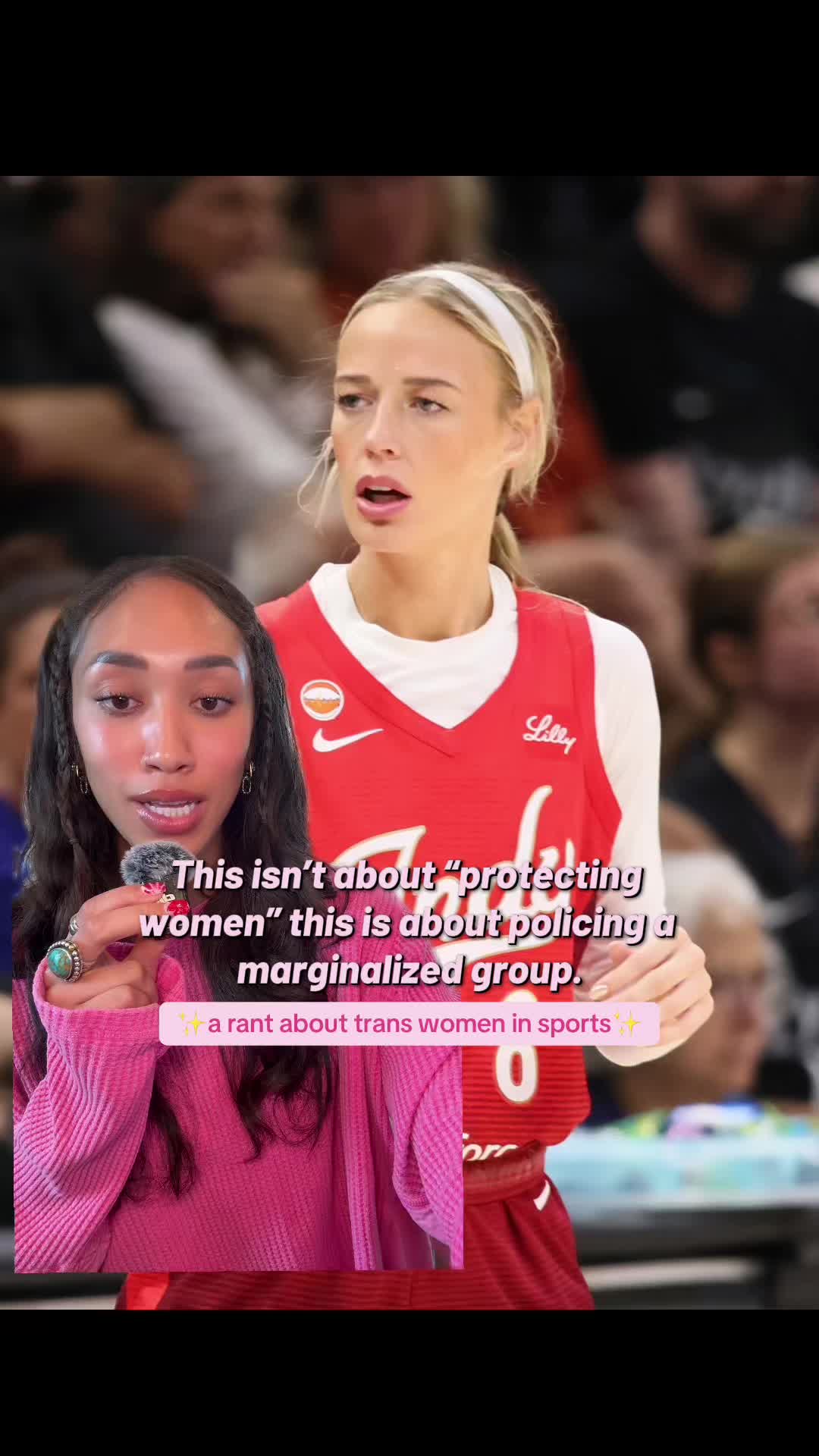 @mariahcrose — You know what would protect women? Holding cis men accountable for their violence against women (trans women included) 😁 #sophiecunningham #transrightsarehumanrights #womeninsports #hoopsforhotties #
