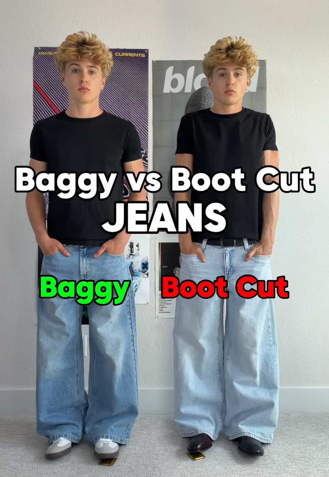 @jameswuantin — Baggy Jeans or Bootcut Jeans? Who Is The Winner? #style #styling #outfit #mensfashion #fyp 