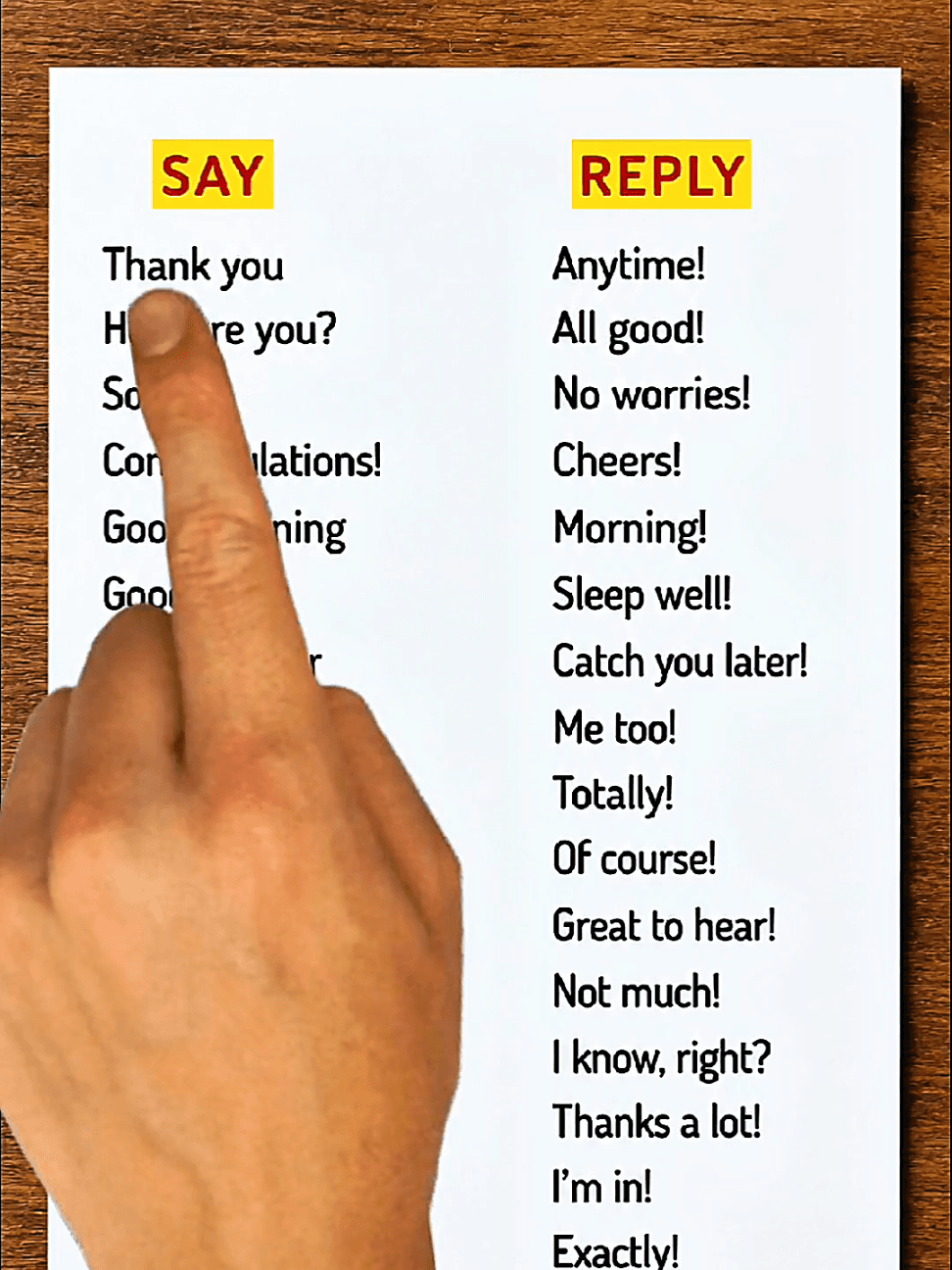@englishwithangelina0 — SAYING AND THEIR REPLIES | Learn English