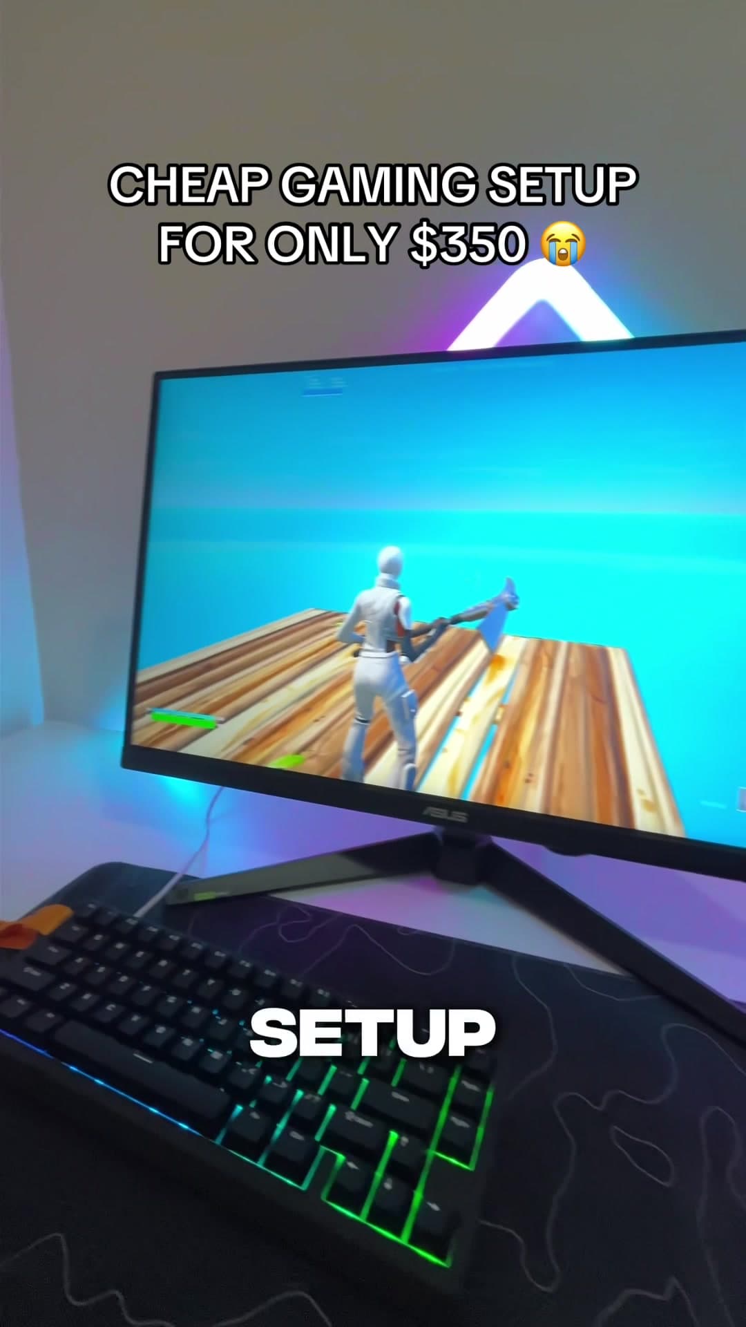 @kxngyt — this gaming setup was INSANELY cheap! #gamingpc #gamingsetup #gaming 