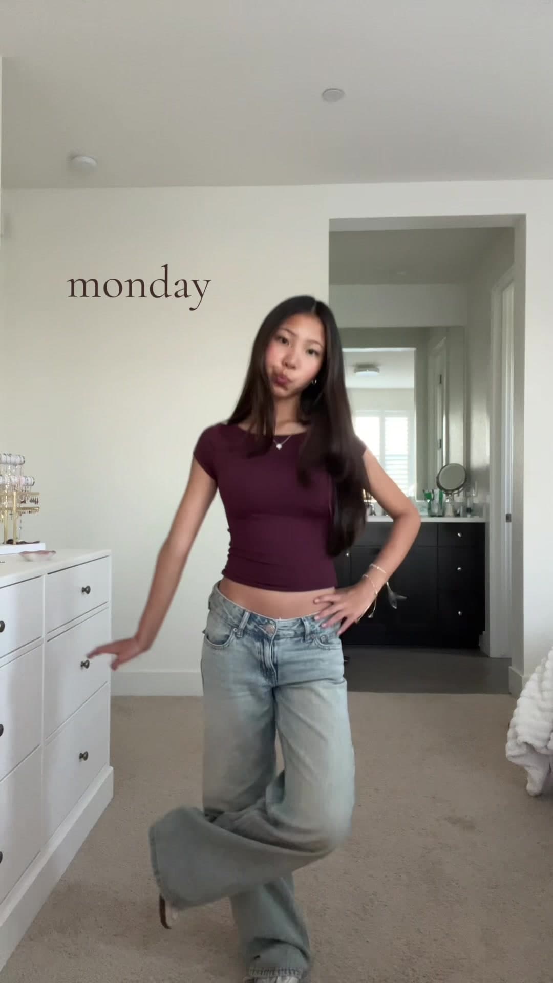 @stinkysselena — first week of school fits | a week of basics #schooloutfit #outfitinspo #ootd #backtoschool #fyp 