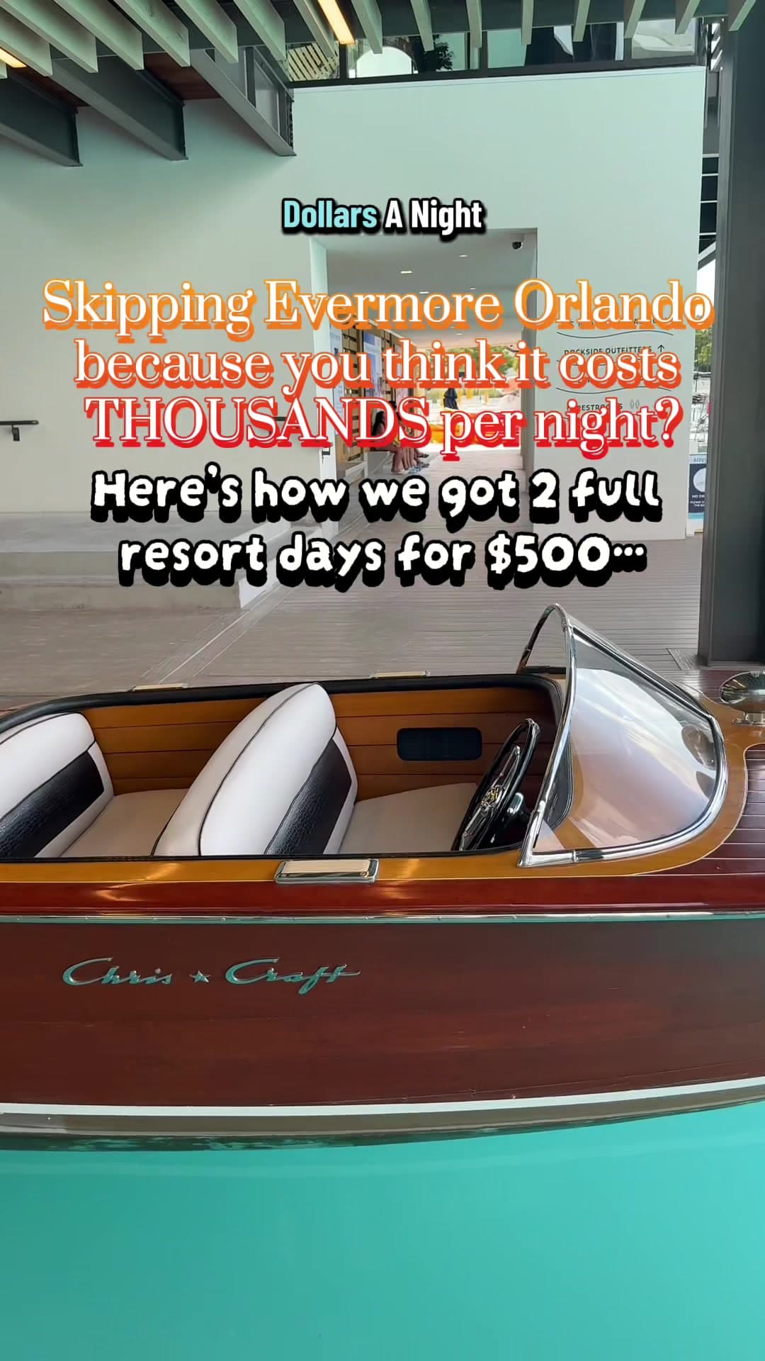 @shemamamaps — Most families assume Evermore Bay requires booking one of the resort’s massive vacation homes, but there’s a much more affordable way in. 👀