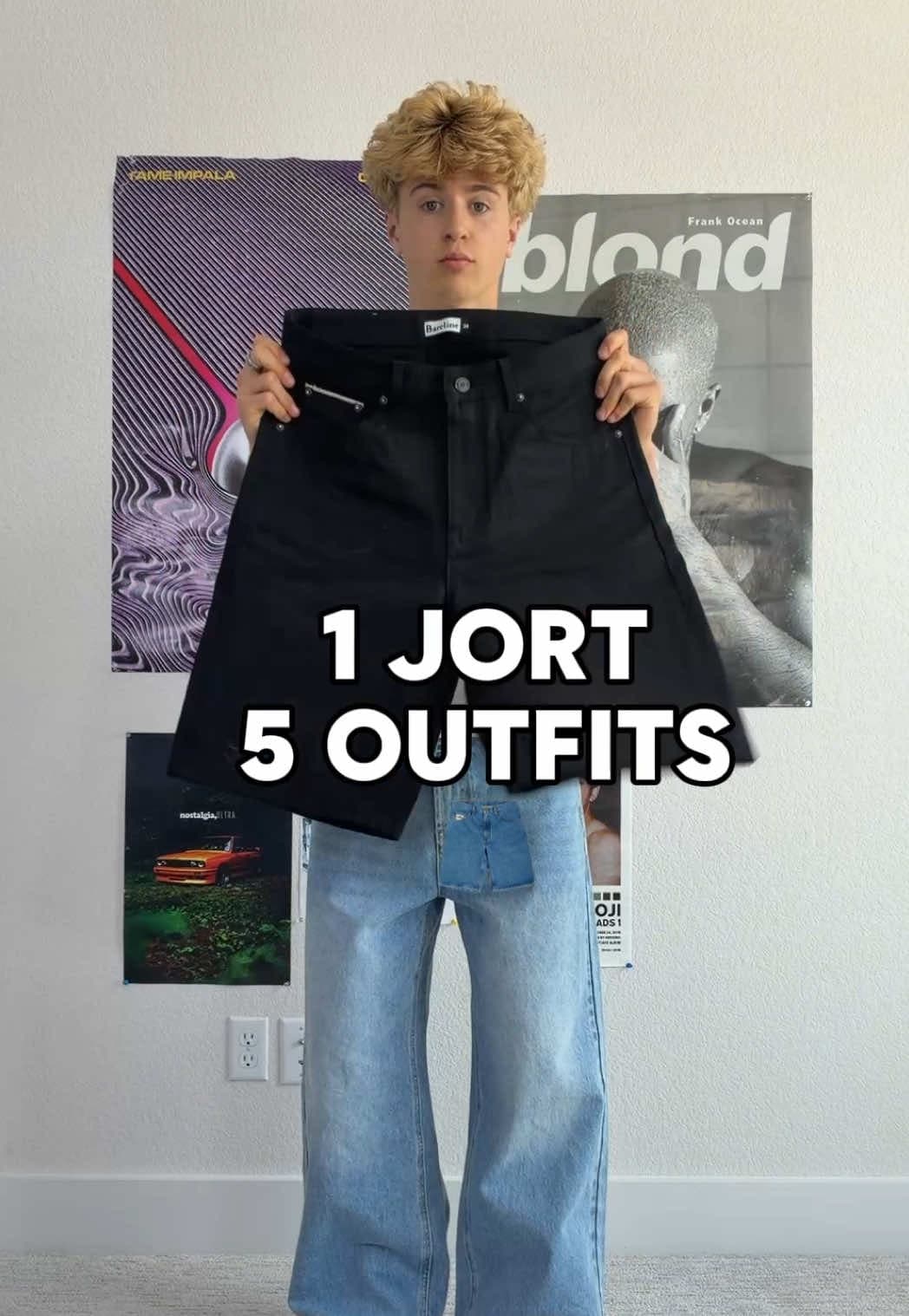 @jameswuantin — 1 Pair of Pants 5 Outfits #outfitideas #mensstyle #jorts #styleinspo #outfits 