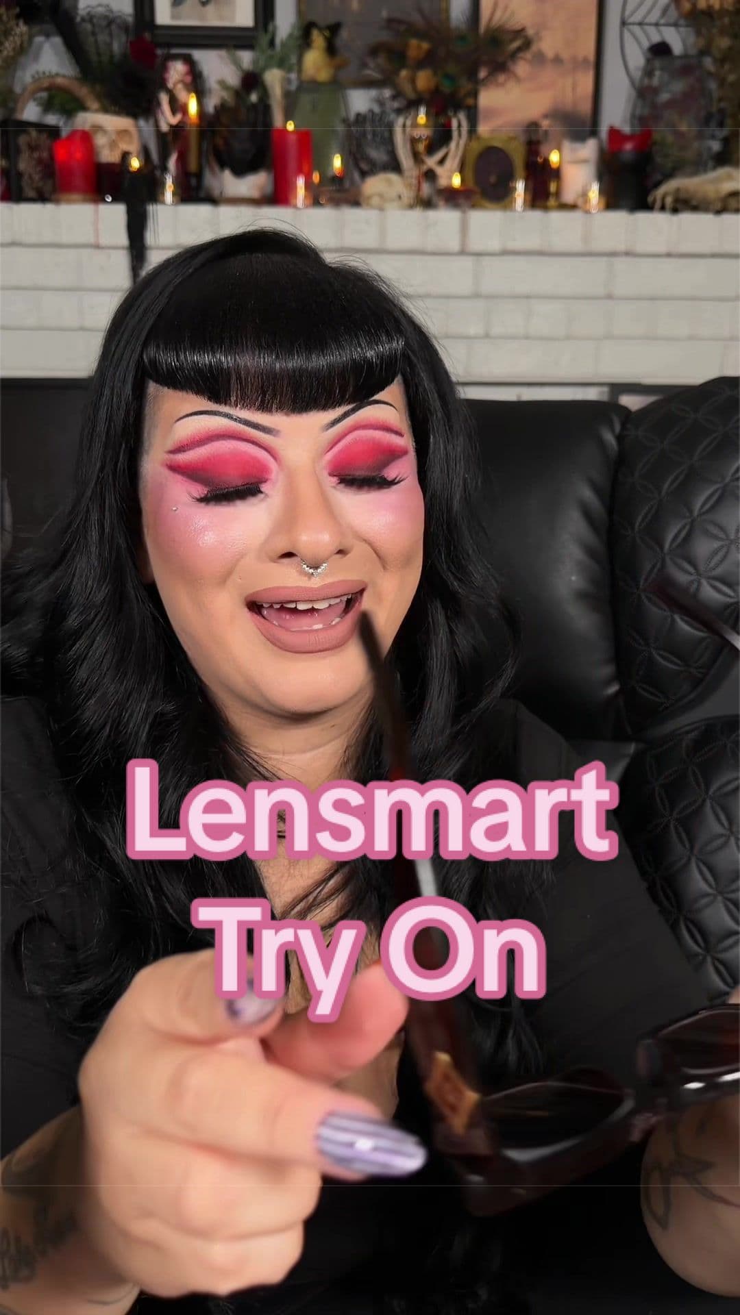 @sortaspookymom — Trying of 4 pairs of glasses from @Lensmart 🖤🖤🖤