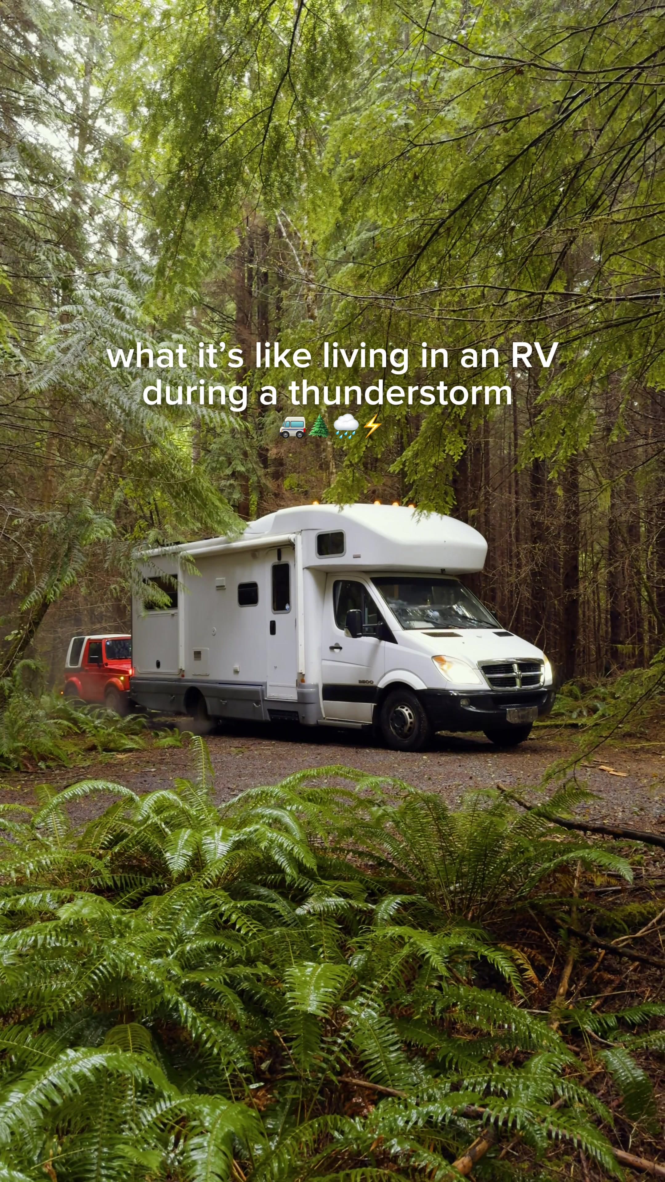 @madisonxtyler — Living in an RV during a thunderstorm🚐🌧️⚡️